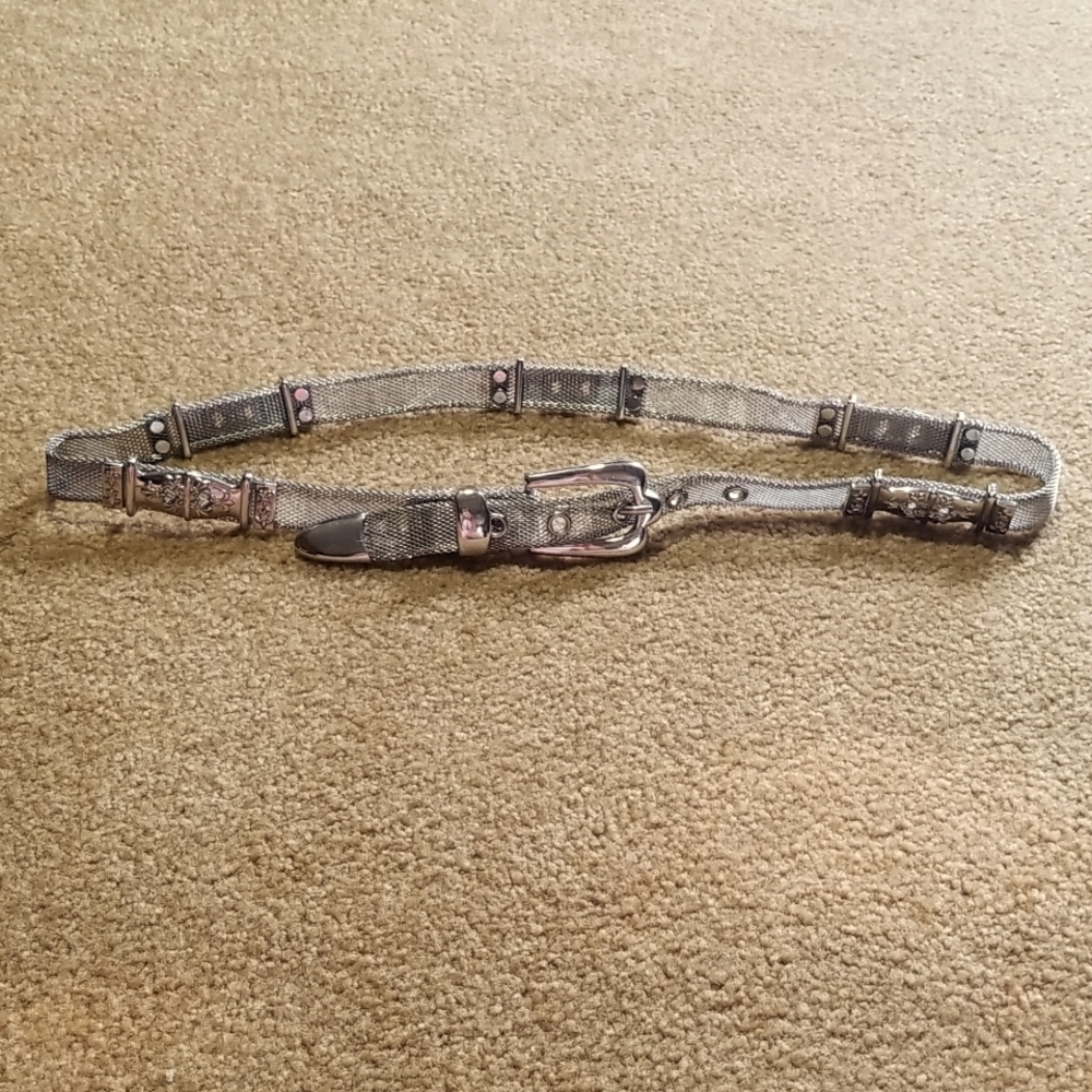 Solid Metal and Mesh Belt